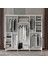 Ücretsiz Montaj - %100 MDF Roma 6 Kapaklı Beyaz Aynalı Gardırop - MDF Dolap - Elbise Dolabı 4