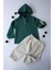 Pio Kids %100 Pamuk Keten Müslin Katlanabilir Kollu Kapüşonlu Jogger Alt 6-24 Ay Erkek Bebek Çocuk Takım 1