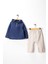 Pio Kids %100 Pamuk Keten Müslin Katlanabilir Kollu Kapüşonlu Jogger Alt 6-24 Ay Erkek Bebek Çocuk Takım 4