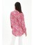Reglan Kol Baskılı Saten Gömlek - Pembe 4