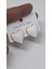 Beyaz Mineli Kalp Model Gold Çelik Küpe 2 cm 1