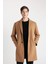 Relax Fit Ceket Yaka Düğmeli Cepli Kışlık Kaşe Parka Y8903AZ24AU 3
