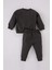 Erkek Bebek 2'li Takım Bisiklet Yaka Baskılı Sweatshirt Beli Lastikli Eşofman Altı D0724A524WN 5
