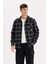 Regular Fit Polo Yaka Kareli Flanel Uzun Kollu Gömlek E2763AX24WN 4
