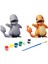 Charmander Pokemon Kendi Biblonu Kendin Boya Seti - 3 Boyutlu Sevimli Biblolar + 5 Akrilik Boya ve Fırça Seti 1