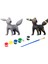 Umbreon Pokemon Kendi Biblonu Kendin Boya Seti - 3 Boyutlu Sevimli Biblolar + 5 Akrilik Boya ve Fırça Seti 1