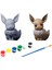 Eevee Pokemon Kendi Biblonu Kendin Boya Seti - 3 Boyutlu Sevimli Biblolar + 5 Akrilik Boya ve Fırça Seti 1