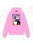 Zoka Wear Hisoka Hunter x Hunter Anime Baskılı Pembe Sweatshirt 1