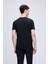 Siyah Regular Fit Bisiklet Yaka Pamuklu Tişört 5