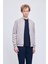 Gri Regular Fit Bomber Yaka Bomber Ceket 1