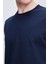 Lacivert Regular Fit Bisiklet Yaka Pamuklu Tişört 4