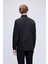 Siyah Slim Fit 100% Pamuk Açık Italyan Yaka Uzun Kollu Saten Gömlek 5