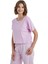 Kadın Crop T-Shirt 60409 - Pembe 1