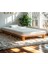 Ahşap Platform Karyola Ceviz Renk 90 x 190 cm 3