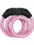 Pembe Esnek Stil 1 Adet Taşınabilir Bisiklet Şifreli Kilit Dağ Yol Bisikleti Teker Kilidi Esnek Hırsızlık Önleyici Çelik Tel Zincir Şifre Sabit Kod Kilit (Yurt Dışından) 1