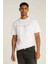 Tommy Hilfiger Reg Erkek Gold Yazalı  Beyaz T-Shirt 3