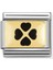 Composable Classic Good Luck In Stainless Steel ,with Enamel And 18K Gold Black Four-Leaf-Clover Renkli 1
