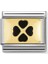 Composable Classic Good Luck In Stainless Steel ,with Enamel And 18K Gold Black Four-Leaf-Clover Renkli 2