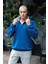 Saks Mavi Erkek Dik Yaka Yarım Fermuarlı Sweatshirt 3