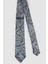 Gri Desenli 5,5 cm Kravat 2