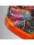 Turuncu Fular Bandana Ipeksi Twill Saten Kumaş Çok Renkli Mandala Desenli 4