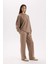 Wide Leg Geniş Bol Paça Beli Lastikli Bağcıklı Basic Düz Cepli Pantolon E1998AX24WN 1