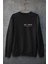 10 Kasım Atatürk Baskılı Bisiklet Yaka Oversize Siyah Beyaz Sweatshirt 1