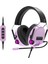 Ajazz Firstblood H10 Mikrofonlu Kulak Üstü Kulaklık Gaming Headset 7.1 Channel Rgb Atmosphere Light Gaming Headset Computer Wired Headset Mor 1