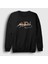 10 Kasım Atatürk Baskılı Bisiklet Yaka Oversize Siyah Beyaz Sweatshirt 1