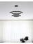 Hexagon Piramit ( Siyah Kasa, Sarı Işık ) Ledli Modern Sarkıt LED Avize 2