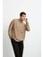 Flynn %100 Pamuk Bisiklet Yaka Bej T-Shirt 3