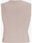 Bej Kadın V Yaka Basic Fit Yelek F4WL-YLK0229 2
