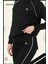 Kadın Eşofman Takım Siyah/beyaz Spor Tunik & Toparlayıcı Tayt Dalgıç Kumaş Sports And Casual 13060 4
