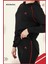 Kadın Eşofman Takım Siyah/kırmızı Spor Tunik & Toparlayıcı Tayt Dalgıç Kumaş Sports And Casual 13060 3