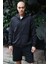 Erkek Siyah Pis Dış Dikiş Detaylı Sweatshirt 3