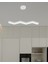 Sega (Beyaz Kasa, Beyaz Işık) Ledli Modern Sarkıt Linear LED Avize Salon Mutfak Oturma Odası Yatak Odası Antre Hol LED 2