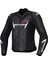 Alpinestars Stella Faster V3 Deri Korumalı Kadın Motosiklet Montu Siyah / Beyaz / Pembe 1