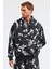 Floyd Erkek Batik Yıkama Görünümlü Kapüşonlu Siyah Sweatshirt 1