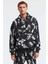 Floyd Erkek Batik Yıkama Görünümlü Kapüşonlu Siyah Sweatshirt 5