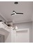 Tres (Siyah Kasa, Beyaz Işık) Ledli Modern Sarkıt Linear LED Avize Salon Mutfak Oturma Odası Yatak Odası Antre Hol LED 2