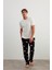 Erkek Pamuklu Kısa Kollu Uzun Pijama Takımı 3