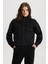 Kadın Marla Black Oversize Geniş Kesim Jean Ceket 1