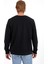 Erkek Rich Siyah Melanj Bisiklet Yaka Regular Fit 3 Iplik Sweatshirt 4