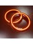 Peteksiz Turuncu Neon Işıklı 20CM Midrange ve Hoparlör Kapağı 1takım 2ADET Hoparlörünüz Görünür 3