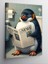 Kanvas Tablo Gazete Okuyan Penguen 1
