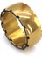 Çelik Alyans Yüzük Altın Kaplama Çentikli Bombeli YZK-376 1