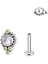 F136 Titanyum Crown Model Piercing - Taşlı Tragus, Helix Piercing 1