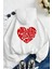 Uygun Tarz More Love Baskılı Pamuklu Oversize Sweatshirt 1