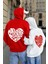 Uygun Tarz More Love Baskılı Pamuklu Oversize Sweatshirt 2
