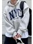 Uygun Tarz Nyc Baskılı Pamuklu Oversize Sweatshirt 1
